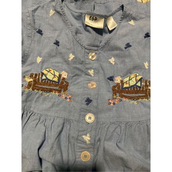 Cabernet blue embroidered dress with pockets PM - Picture 9 of 9